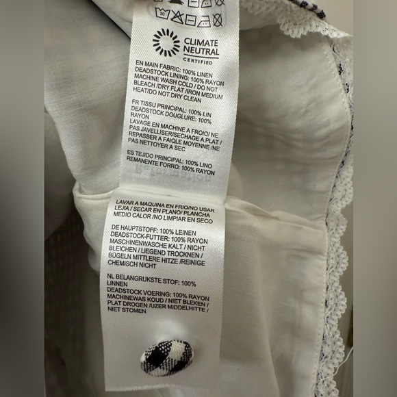 Reformation Amela Linen Top Remy Check - Picture 11 of 12